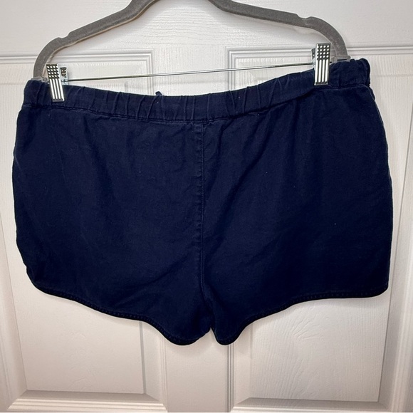 J. Crew Navy Blue Drawstring Shorts Linen Cotton Blend Size Large GUC - Picture 3 of 6